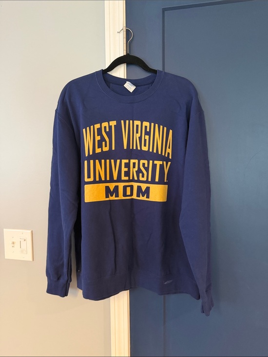 Tops - West Virginia University MOM Crewneck Sweatshirt - Navy & Gold